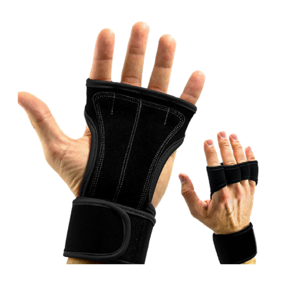 Custom fingerless gym gloves, Style 1-1054 for private-label fitness brands
