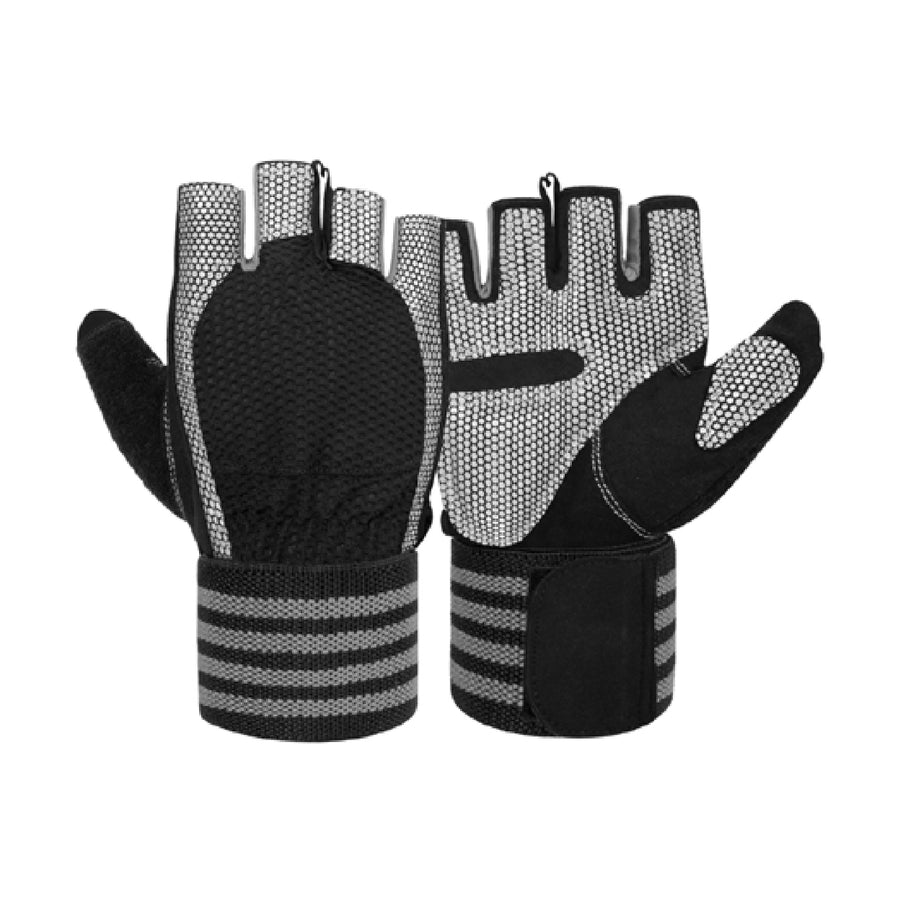 Custom fingerless gym gloves, Style 1-2002 for private-label fitness brands