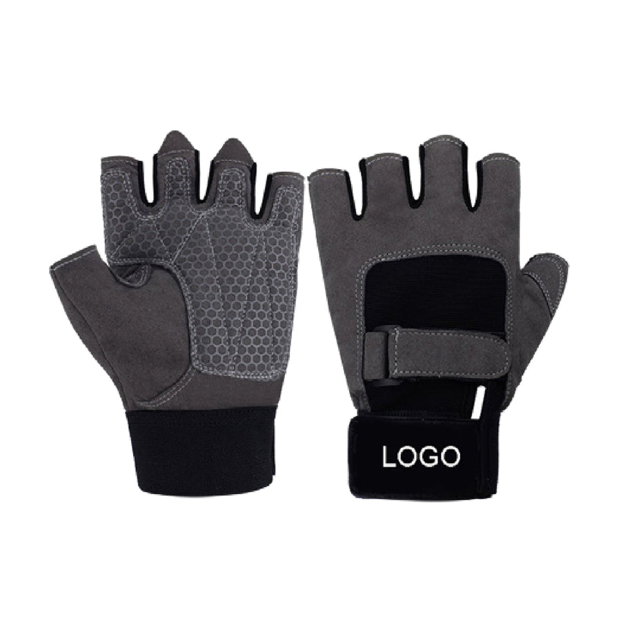 Custom fingerless gym gloves, Style 1-2003 for private-label fitness brands