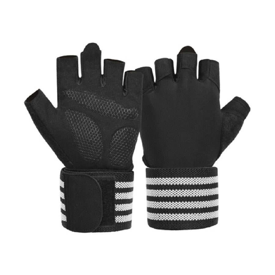 Custom fingerless gym gloves, Style 1-2016 for private-label fitness brands
