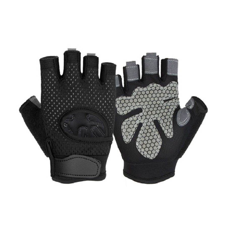 Custom fingerless gym gloves, Style 1-2017 for private-label fitness brands