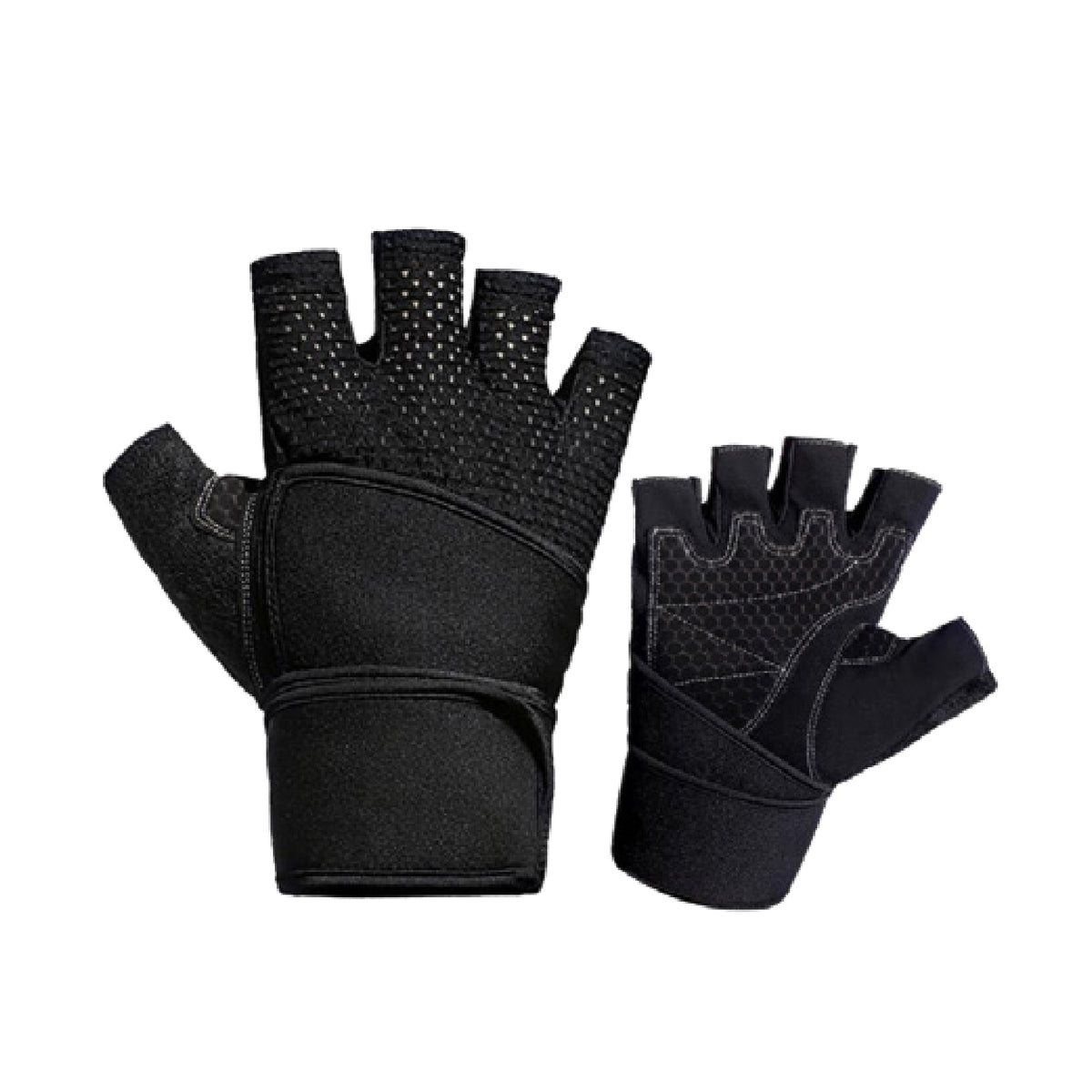Custom fingerless gym gloves, Style 1-2019 for private-label fitness brands