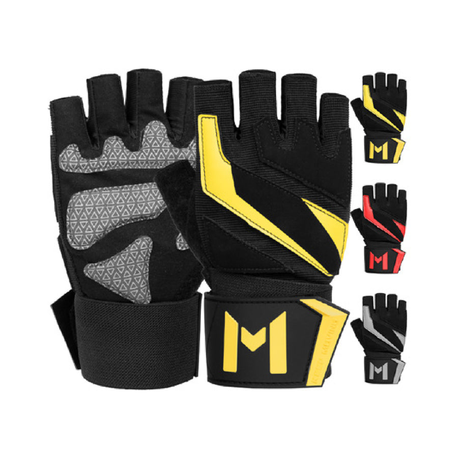 Custom fingerless gym gloves, Style 1-2064 for private-label fitness brands