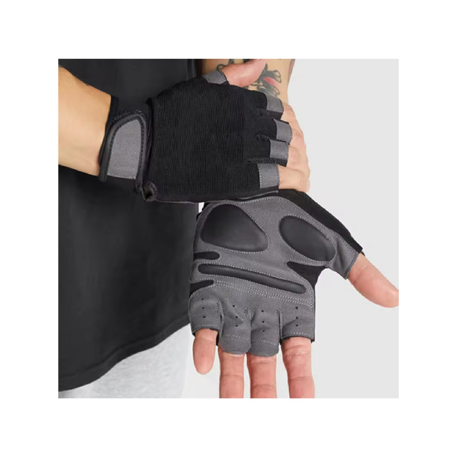 Custom fingerless gym gloves, Style 1-2069 for private-label fitness brands
