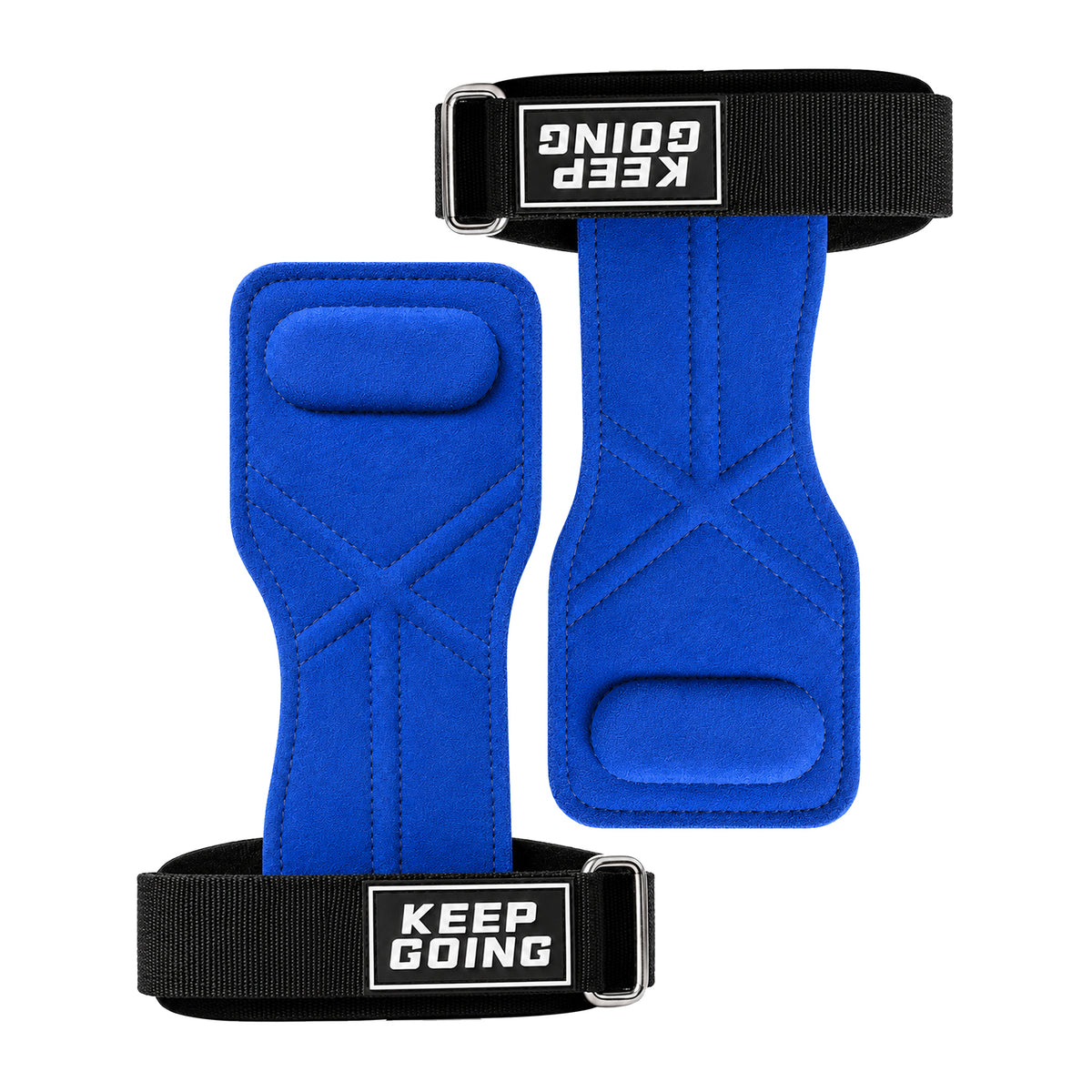 Custom leather-grip lifting grips, Style 1-07 for private-label fitness brands