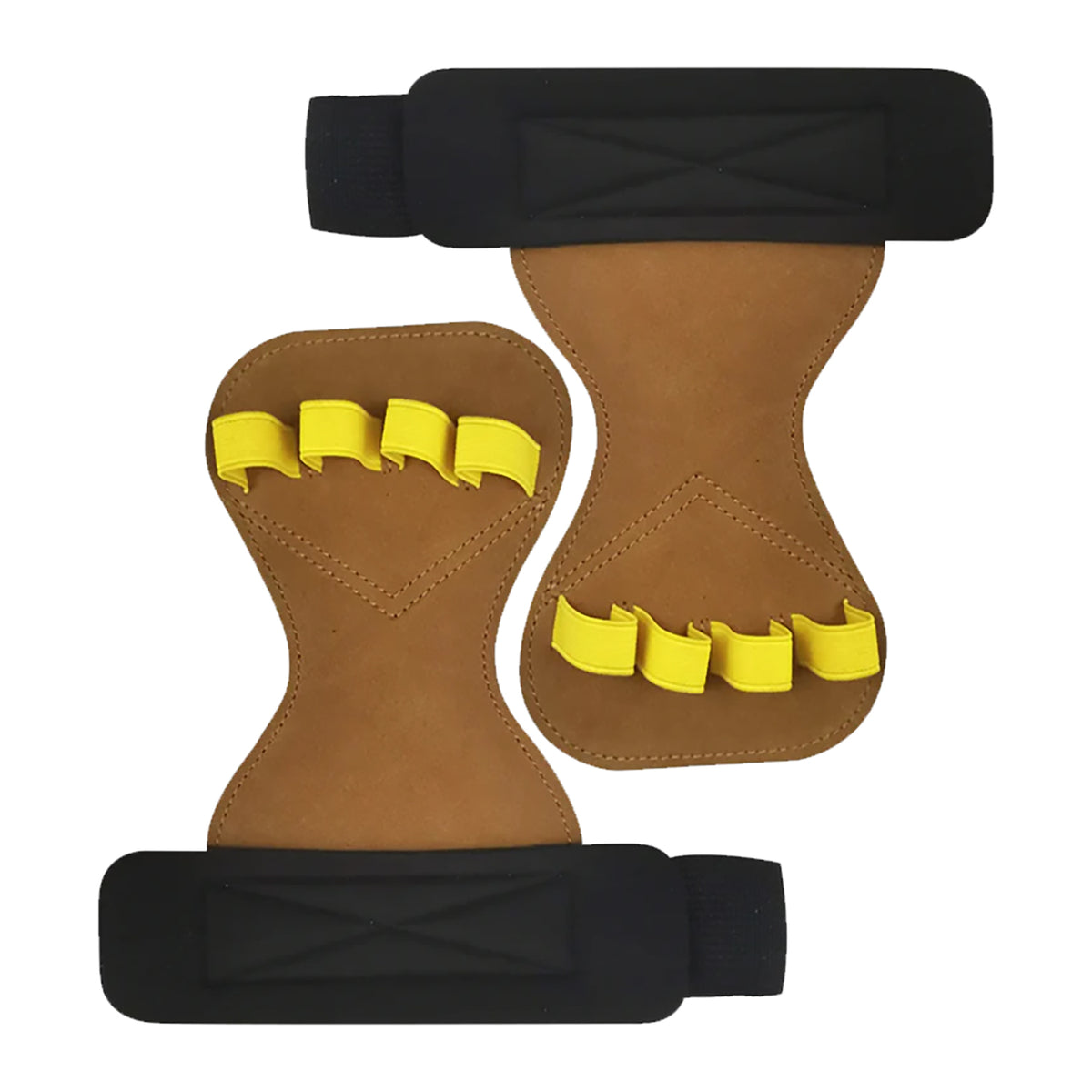 Custom leather-grip lifting grips, Style 1-13 for private-label fitness brands