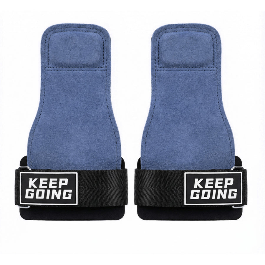 Custom leather-grip lifting grips, Style 1-01 for private-label fitness brands