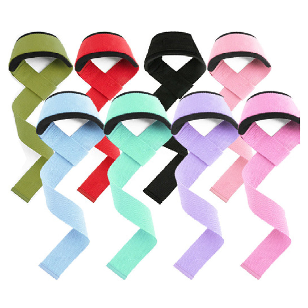 Custom cotton-style lifting straps, Style 3-0001 for private-label fitness brands