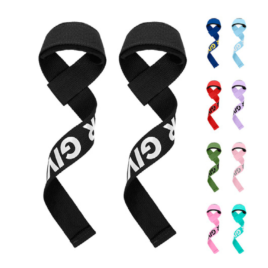 Custom cotton-style lifting straps, Style 3-0006 for private-label fitness brands