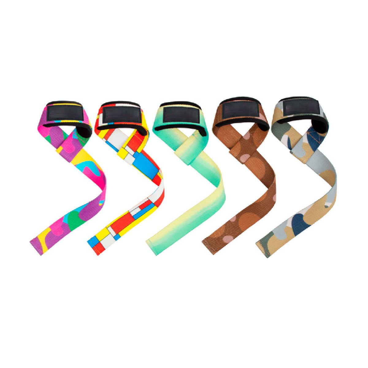 Custom woven lifting straps, Style 3-0018 for private-label fitness brands