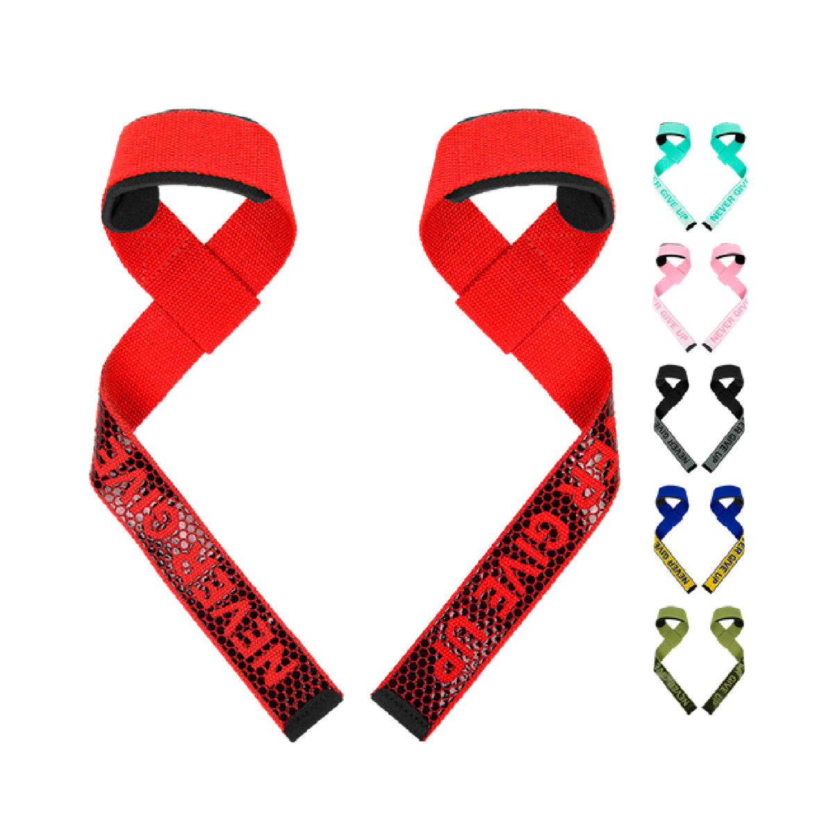 Custom woven lifting straps, Style 3-0023 for private-label fitness brands