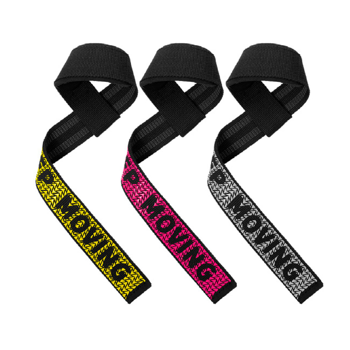 Custom woven lifting straps, Style 3-0024 for private-label fitness brands