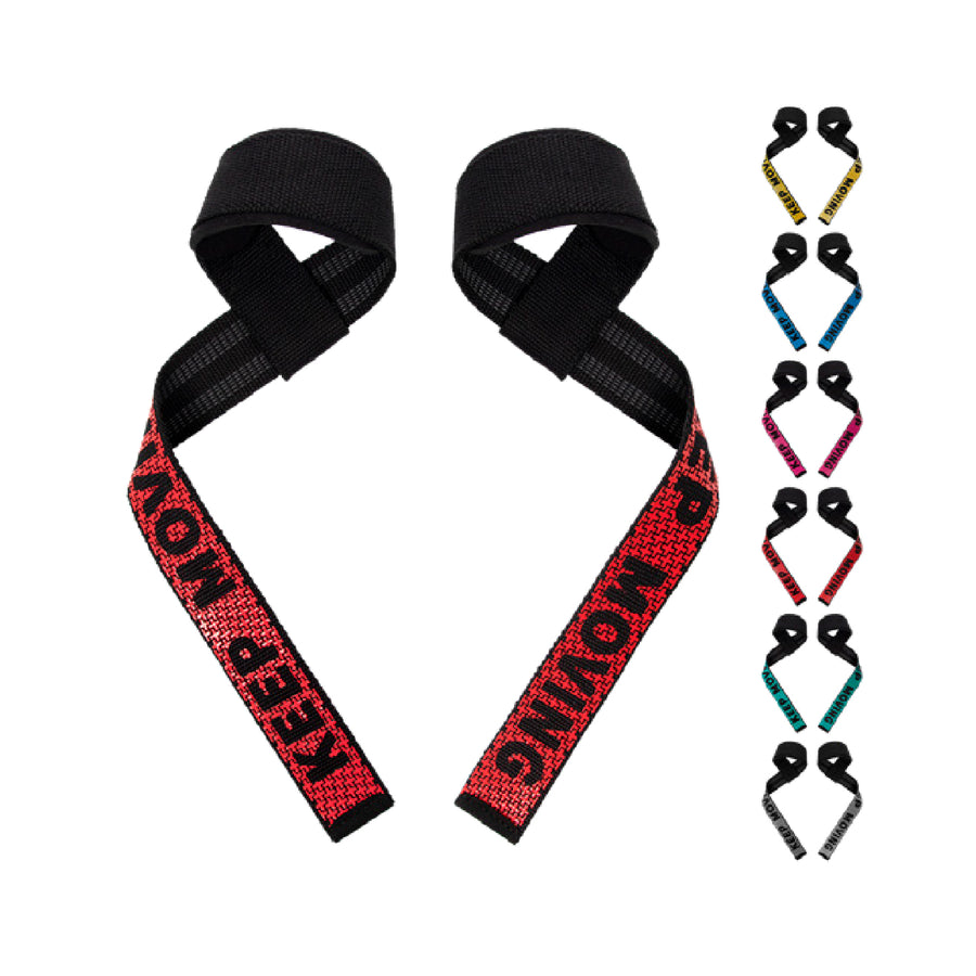 Custom leather-grip lifting straps, Style 3-0025 for private-label fitness brands