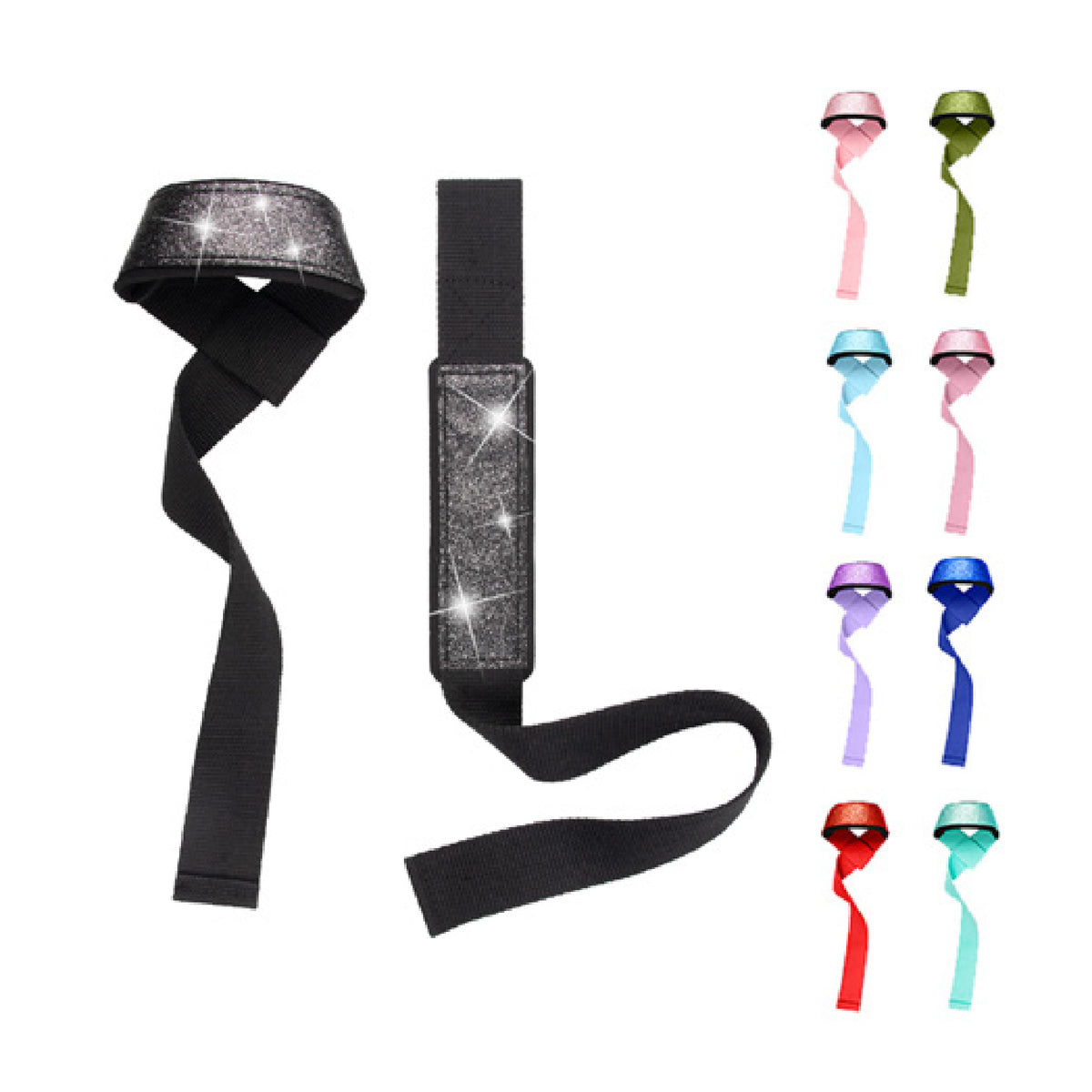 Custom woven lifting straps, Style 3-0035 for private-label fitness brands