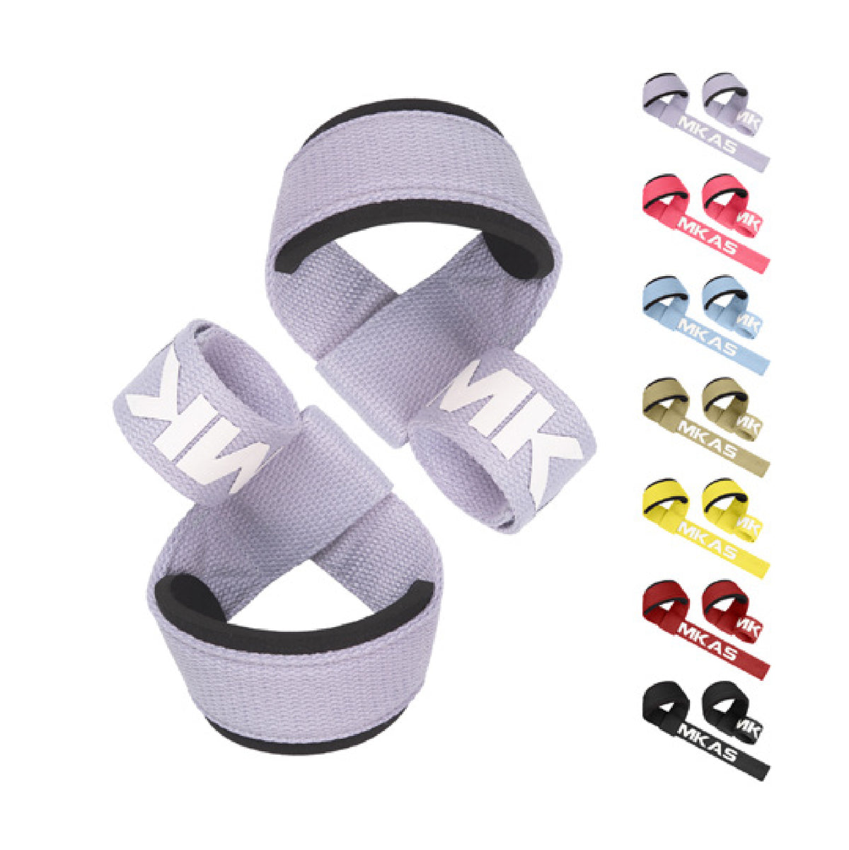 Custom woven lifting straps, Style 3-0048 for private-label fitness brands