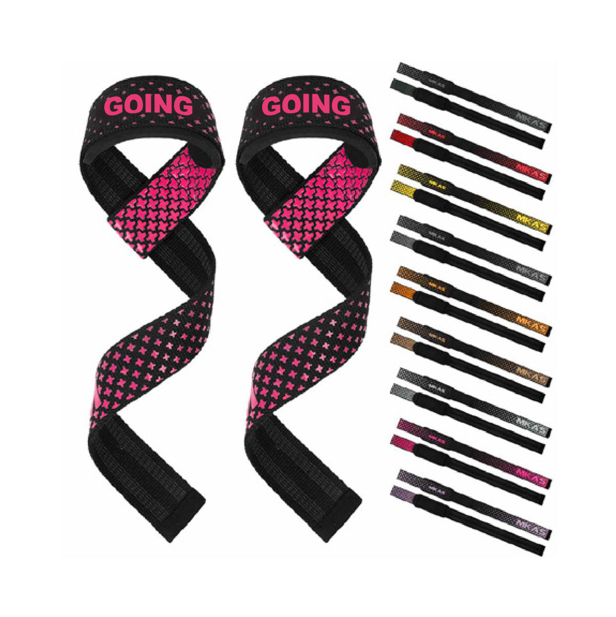 Custom cotton-style lifting straps, Style 3-0053 for private-label fitness brands