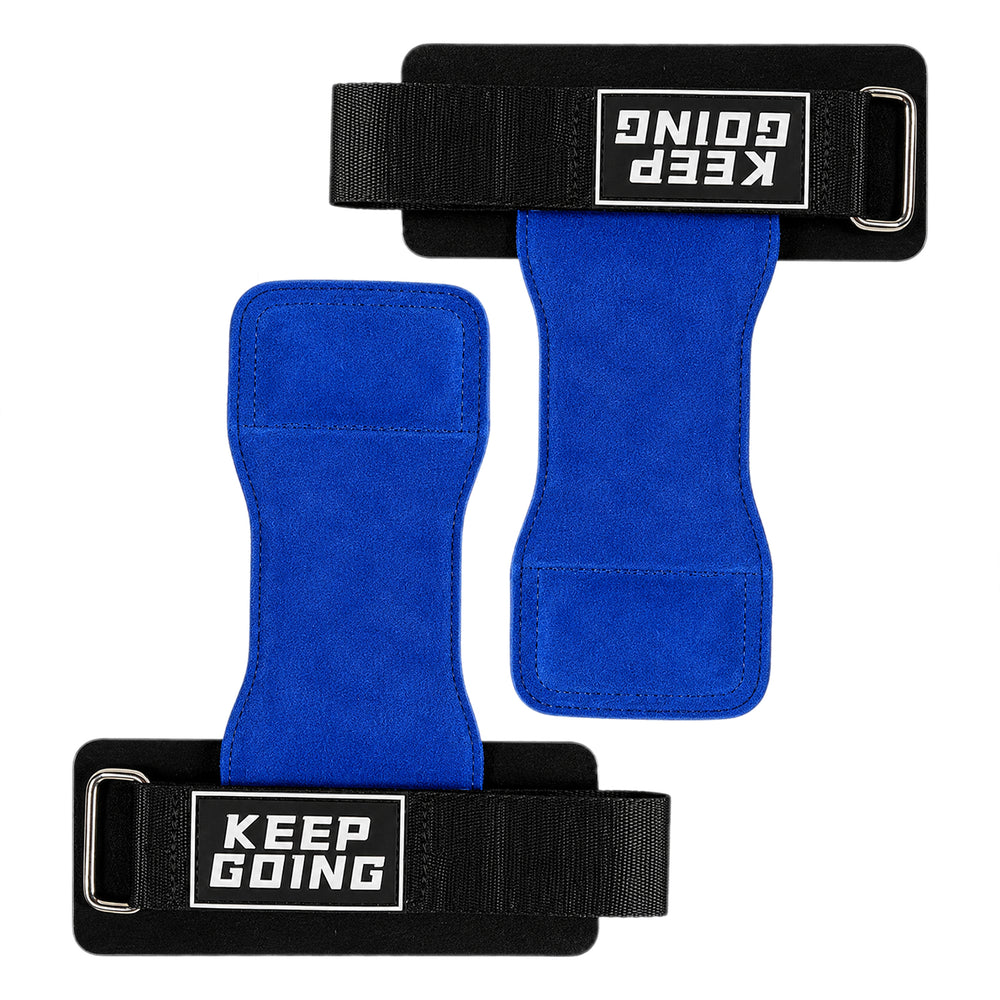 Custom leather-grip lifting grips, Style 1-06 for private-label fitness brands