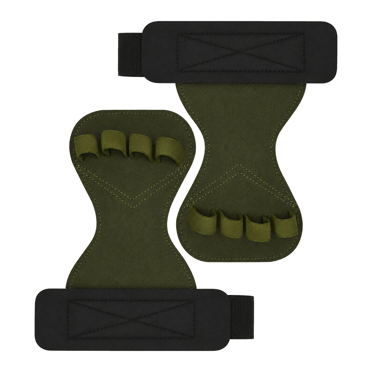 Custom leather-grip lifting grips, Style 1-13 for private-label fitness brands