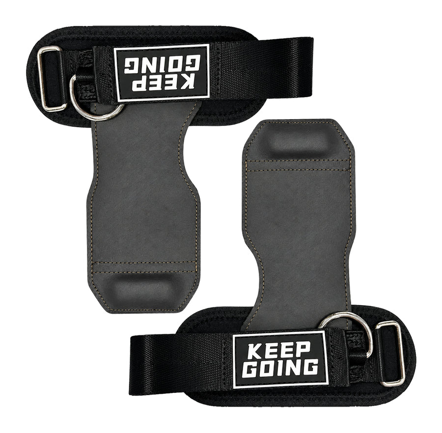 Custom textured-grip lifting grips, Style 1-03 for private-label fitness brands