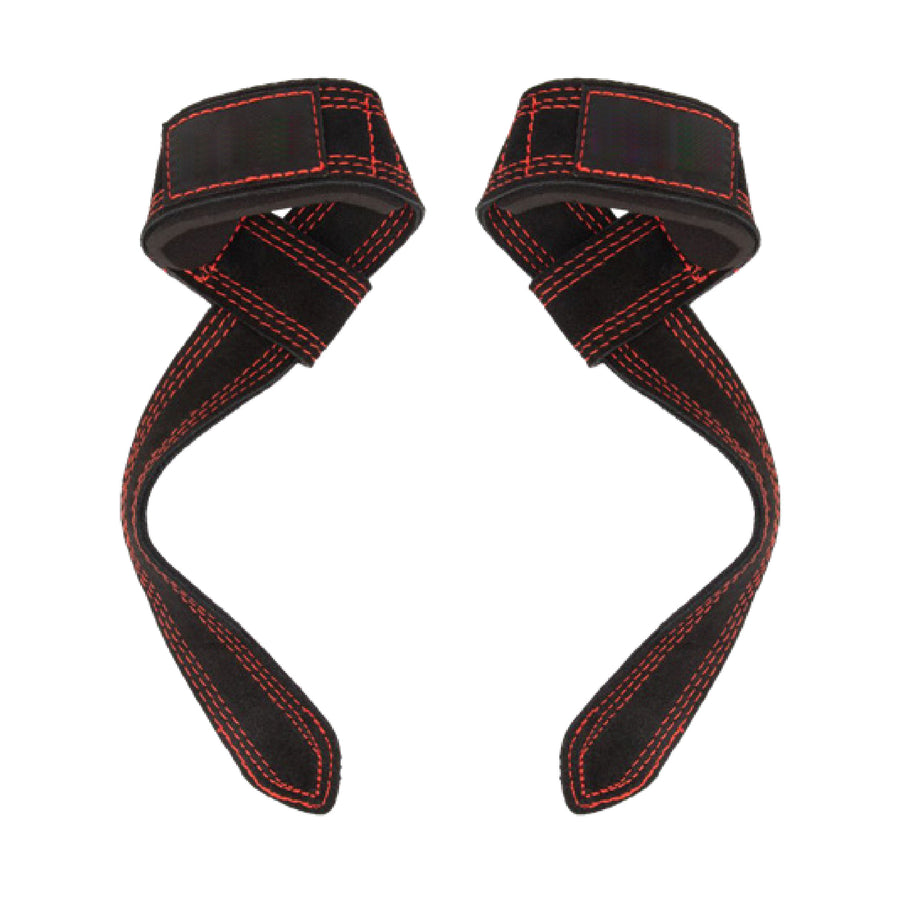 Custom leather-grip lifting straps, Style 52-1001 for private-label fitness brands