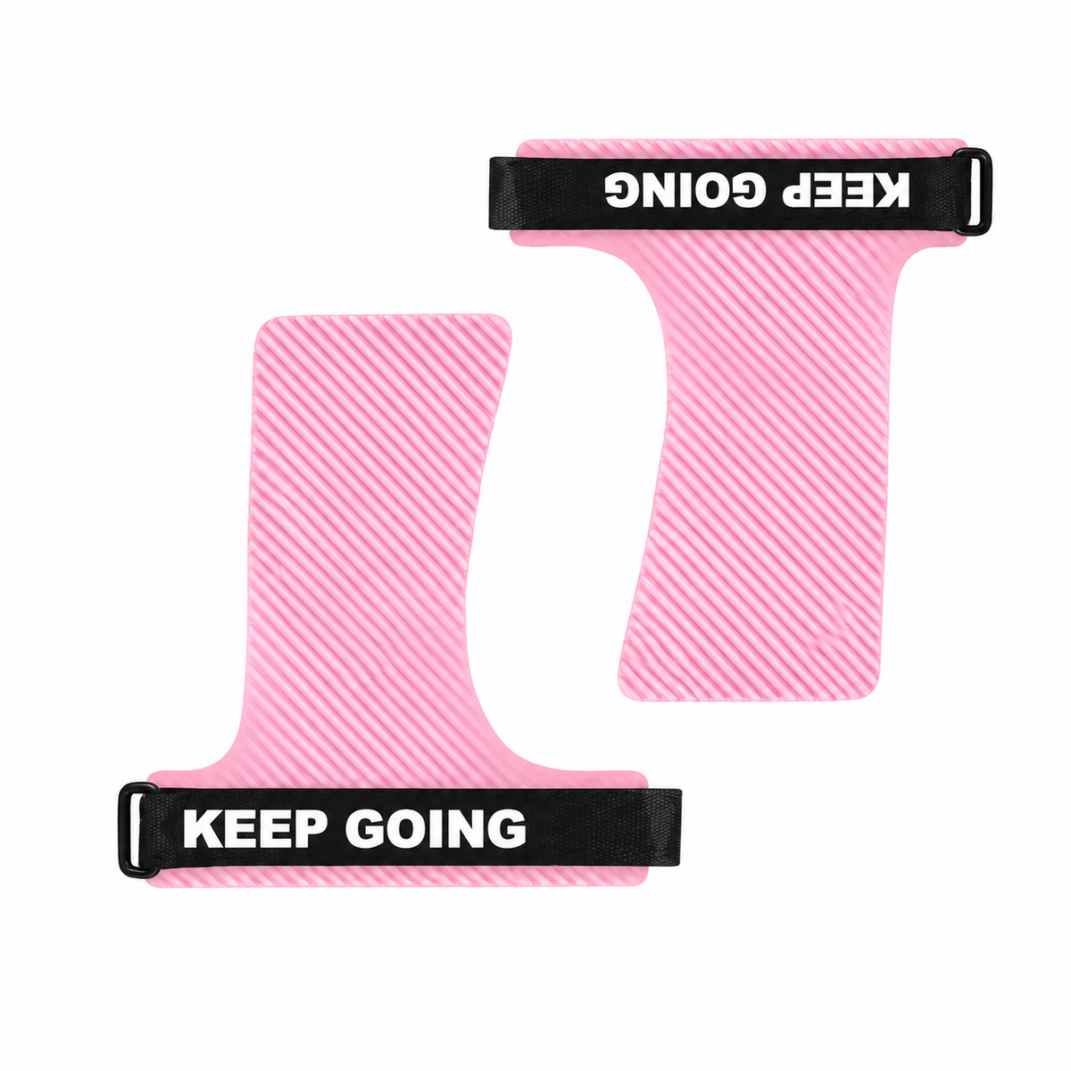 Custom textured-grip lifting grips, Style 1-1073 for private-label fitness brands