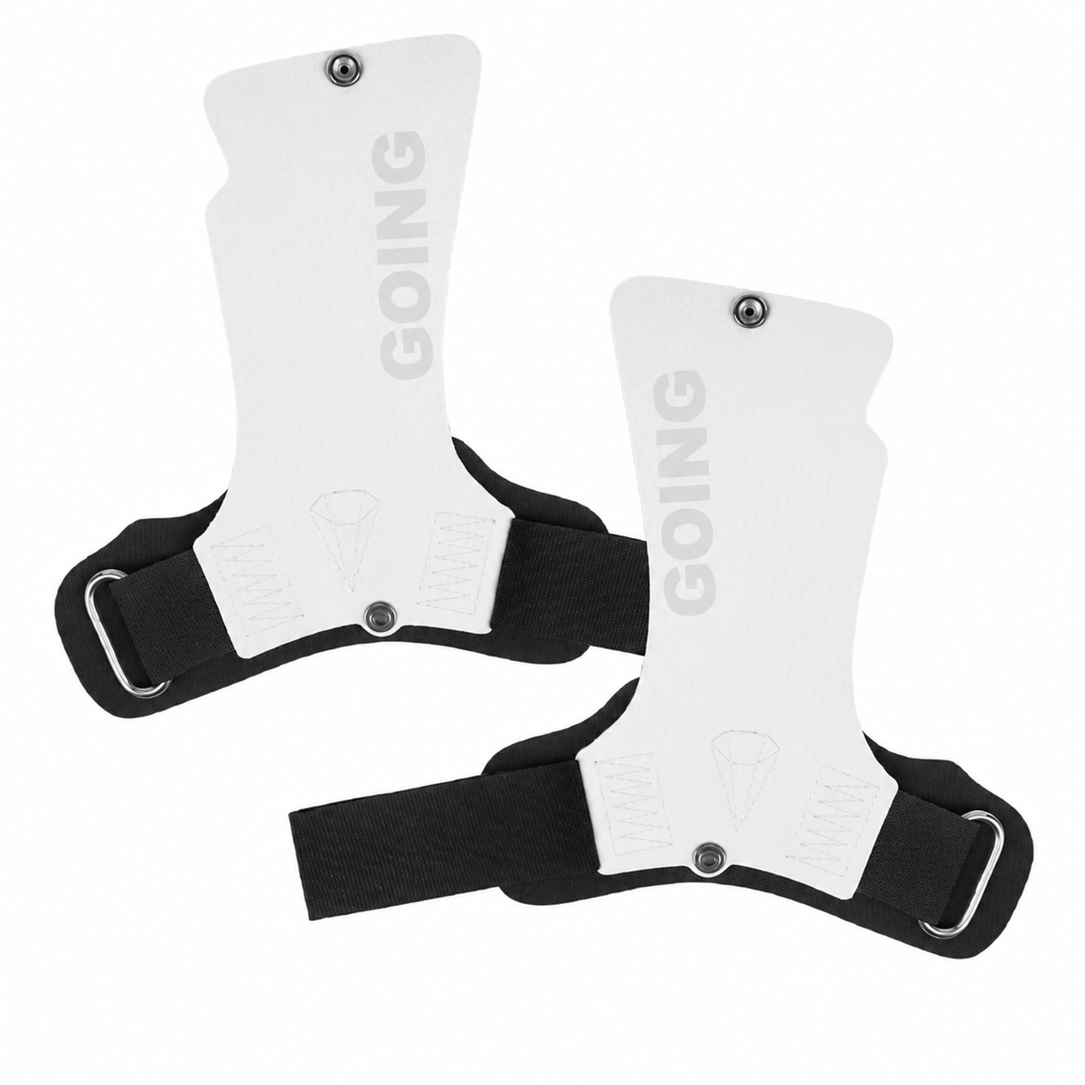 Custom textured-grip lifting grips, Style 1-1095 for private-label fitness brands