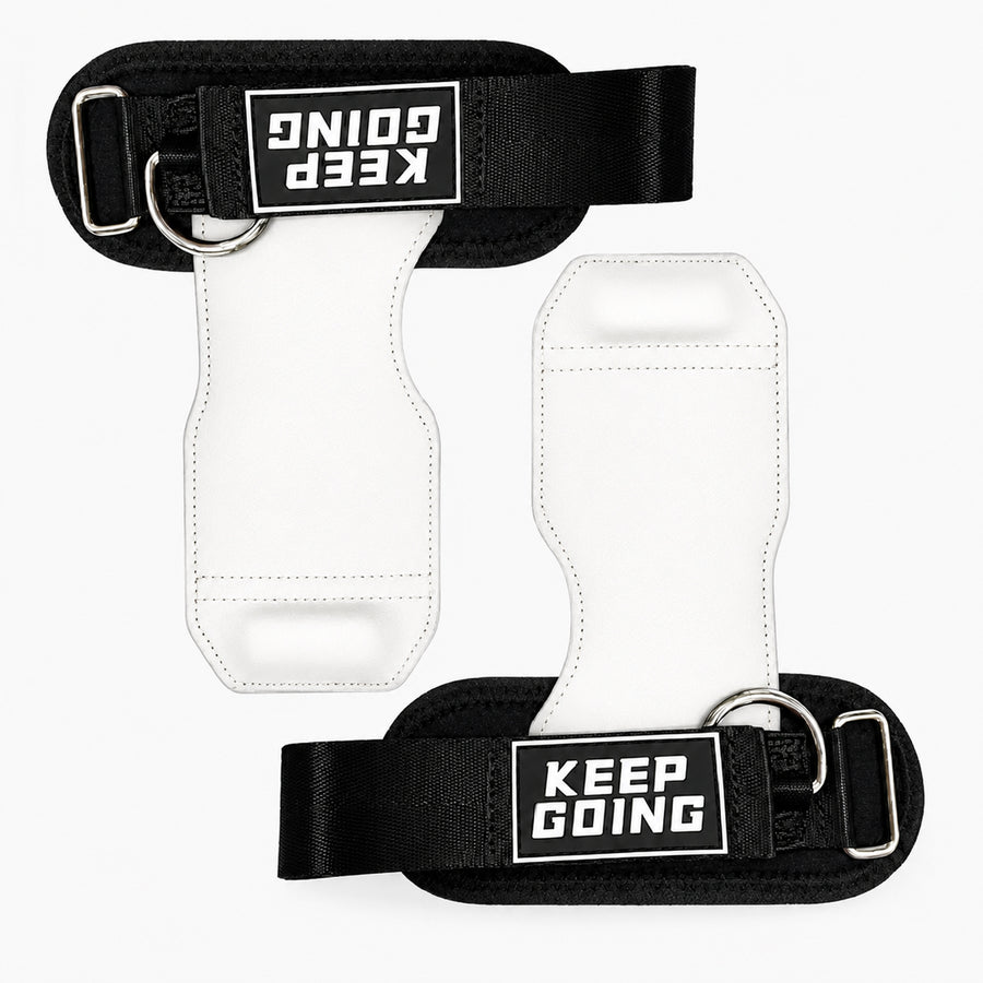 Custom textured-grip lifting grips, Style 1-03 for private-label fitness brands