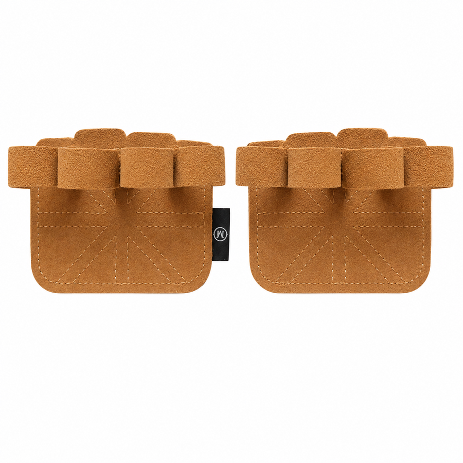 Custom leather-grip lifting grips, Style 1-15 for private-label fitness brands